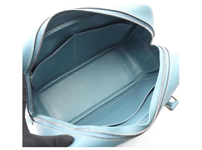 Borsa Hermès Plume 28 Blu - vista 3