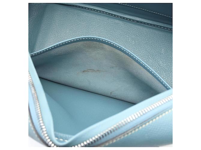 Borsa Hermès Plume 28 Blu - vista 6