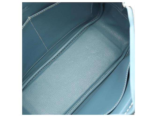 Borsa Hermès Plume 28 Blu - vista 7