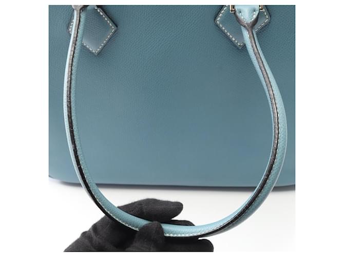 Borsa Hermès Plume 28 Blu - vista 9