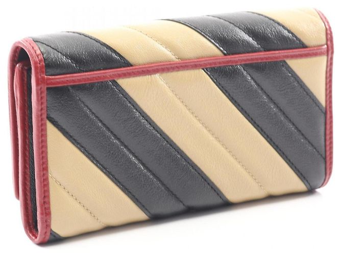 Gucci GG Marmont Bifold Langbörse Schwarz Rot Beige - Ansicht 2