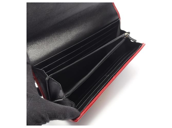 Gucci GG Marmont Bifold Langbörse Schwarz Rot Beige - Ansicht 3