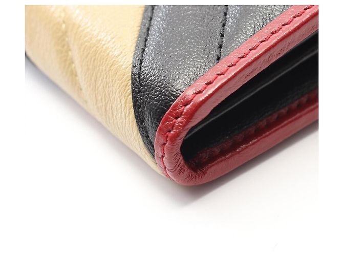 Gucci GG Marmont Bifold Langbörse Schwarz Rot Beige - Ansicht 7