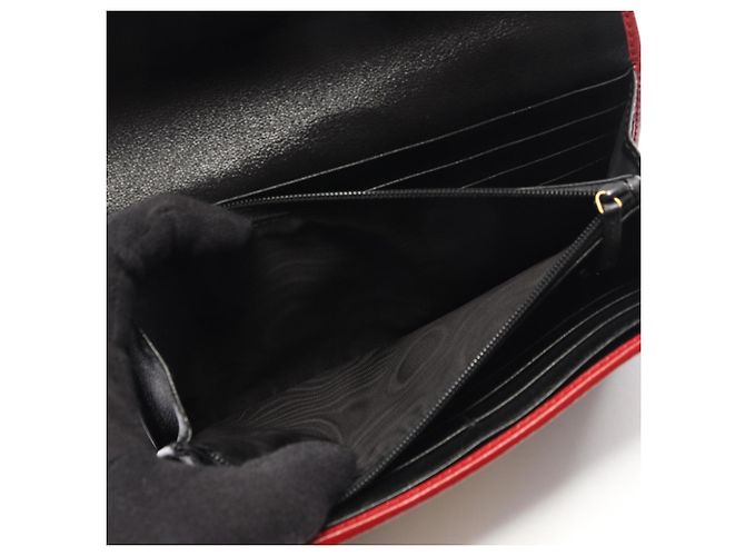 Gucci GG Marmont Bifold Langbörse Schwarz Rot Beige - Ansicht 8