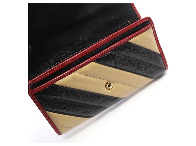 Gucci GG Marmont Bifold Langbörse Schwarz Rot Beige - Ansicht 9