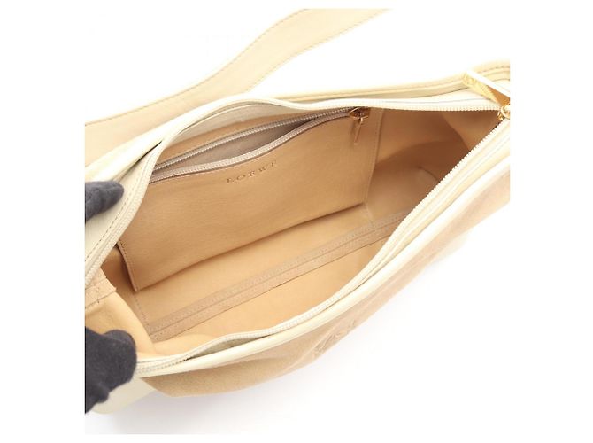 Borsa a Spalla Anagram LOEWE Beige Crudo - vista 3