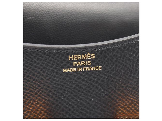 Billetera Bifold Slim Constance Hermès Negro - vista 4