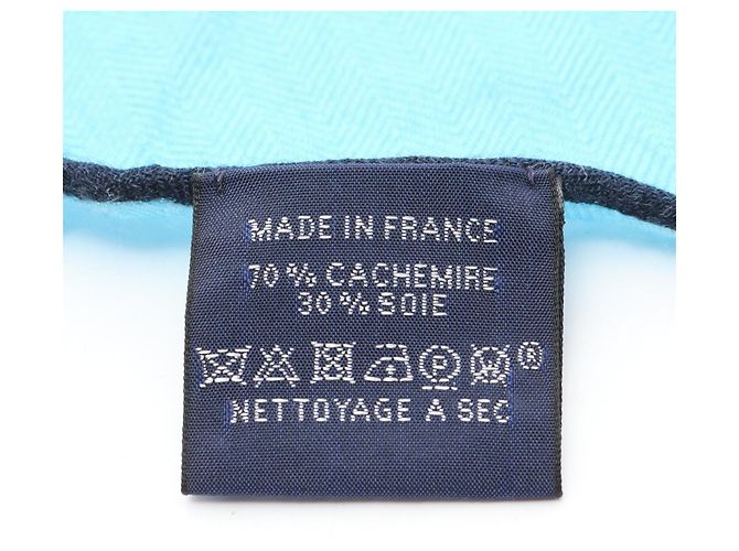 Hermès Rosange PM Schal Blau Marineblau - Ansicht 4