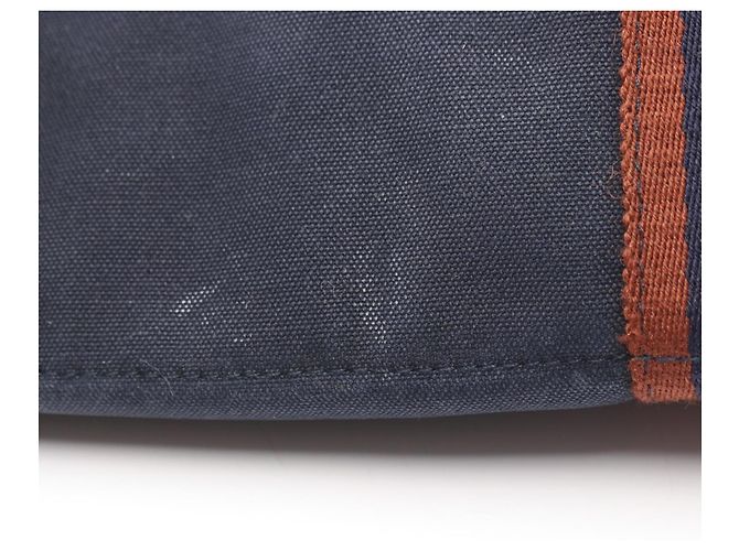 Foul Tote MM Tasche von Hermès Braun Marineblau - Ansicht 5