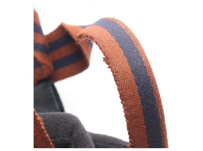 Foul Tote MM Tasche von Hermès Braun Marineblau - Ansicht 6