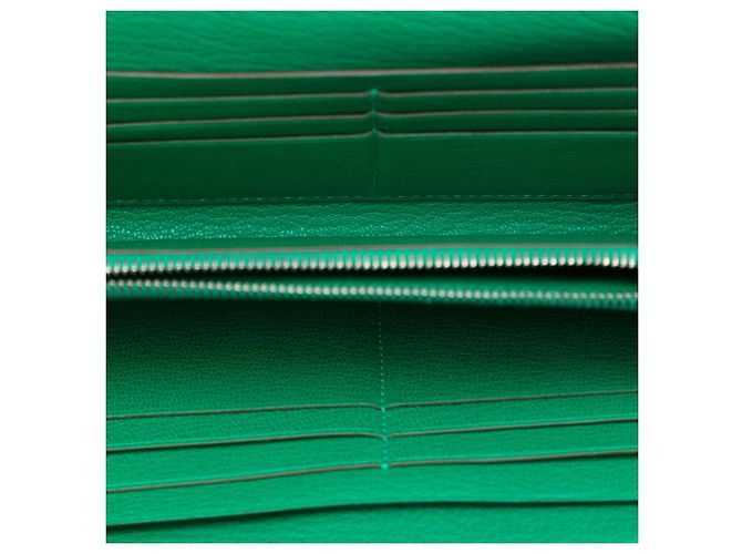 Carteira Longa Kelly em Couro de Cabra Mysore Verde Hermès - vista 4