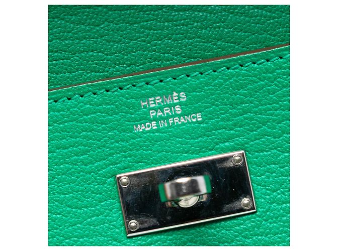 Carteira Longa Kelly em Couro de Cabra Mysore Verde Hermès - vista 5