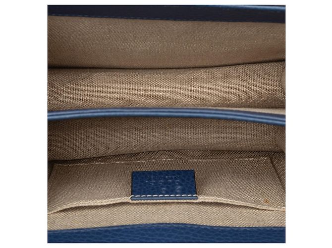 Gucci Blu Piccolo Dollar Pelle di Vitello Crossbody Interlocking G - vista 4