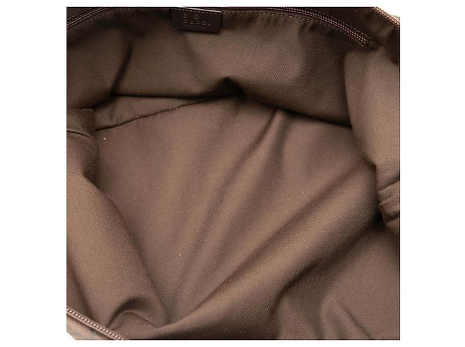 Borsa a tracolla in nylon GG marrone di Gucci Marrone scuro - vista 4