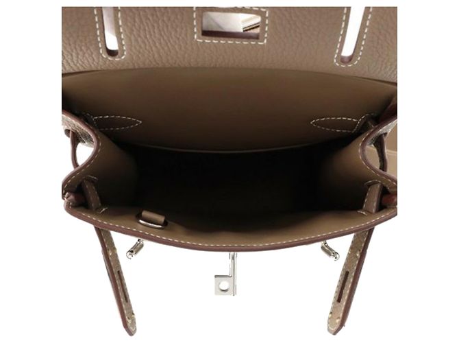 Hermès Brown Togo Kelly Hac A Dos PM Braun Taupe - Ansicht 4
