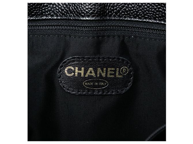 Borsa a Spalla Chanel CC Caviar Nera Nero - vista 5