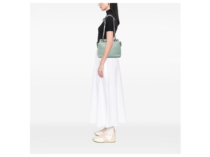 Fendi Green Small Lambskin DotCom Click Shoulder Bag - view 8