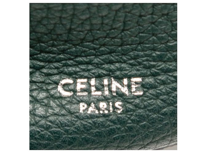 Céline Borsa grande a secchiello in pelle verde Nano di Celine Verde scuro - vista 5