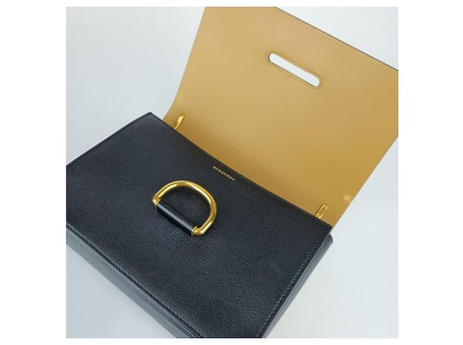 Borsa a spalla D-Ring media Burberry Nero - vista 8