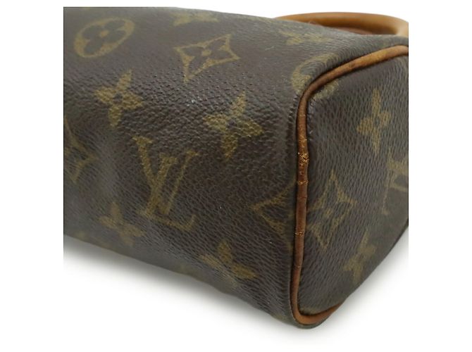 Pochette Mini Speedy Monogram Louis Vuitton Marrone - vista 4