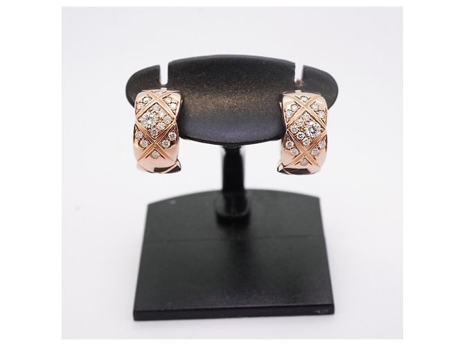 Orecchini Chanel Coco Crush in oro rosa e diamanti - vista 2