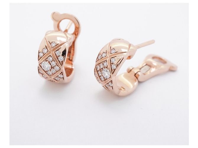 Orecchini Chanel Coco Crush in oro rosa e diamanti - vista 4
