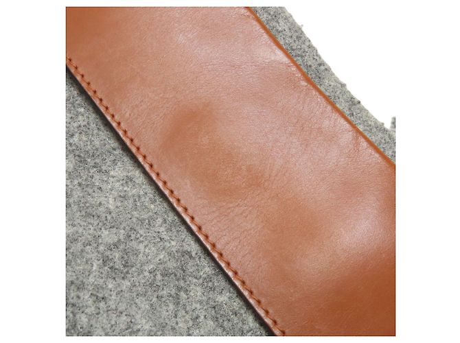 Gucci Logo Filztasche Grau Braun - Ansicht 7