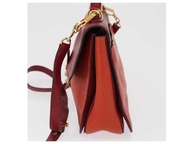 Miu Miu Madras Top Handle Leather Small Rot - Ansicht 3