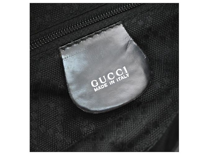 Gucci Vintage Bamboo Nylon y Patent Leather Mini Negro - vista 6