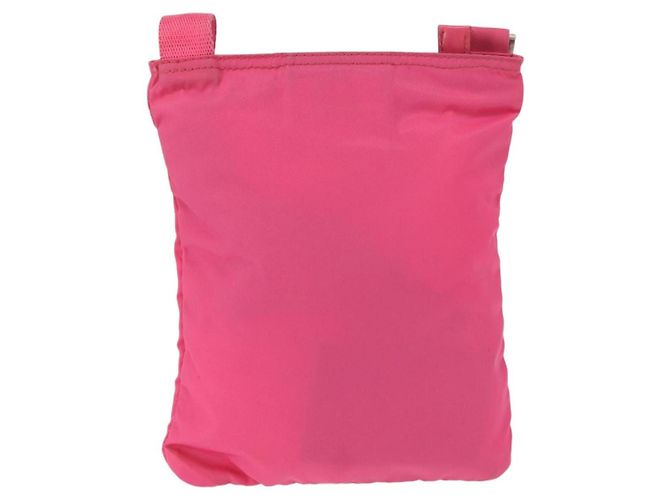 Prada Tessuto Small Messenger-Tasche mit Fronttasche Pink - Ansicht 2