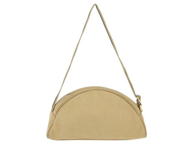 Gucci Vintage Schultertasche aus Canvas Beige - Ansicht 2