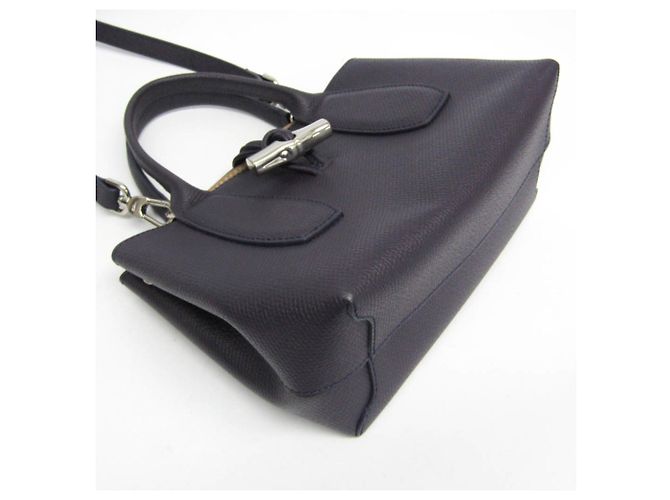 Borsa Longchamp ROSEAU S in viola scuro - vista 6