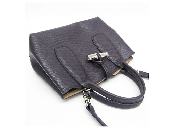Borsa Longchamp ROSEAU S in viola scuro - vista 7