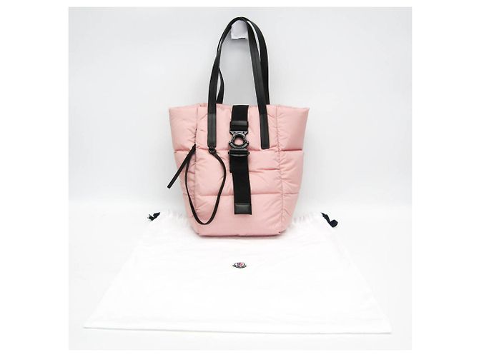 Moncler XANDER Tote Piccolo Nero Rosa - vista 2