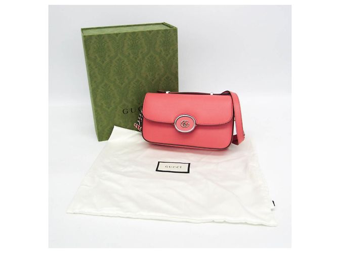 Borsa a spalla in pelle per donna Gucci Double G 739722 in rosa - vista 2