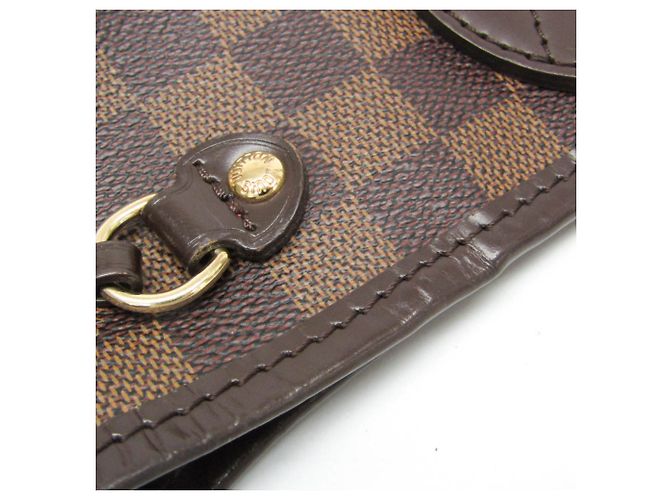 Borsa tote Louis Vuitton Damier Neverfull PM N51109 Marrone - vista 10