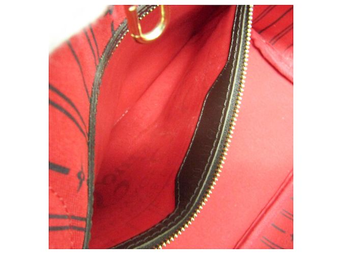 Borsa tote Louis Vuitton Damier Neverfull PM N51109 Marrone - vista 11