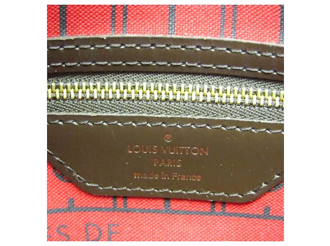 Borsa tote Louis Vuitton Damier Neverfull PM N51109 Marrone - vista 12