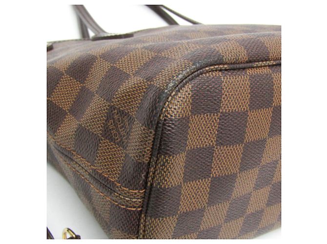 Borsa tote Louis Vuitton Damier Neverfull PM N51109 Marrone - vista 5