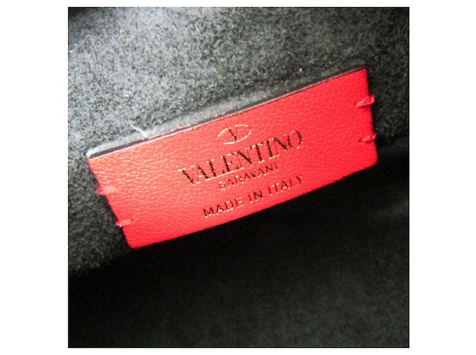 Borsa a spalla con cordino Lockstuds di Valentino Garavani Nero - vista 10