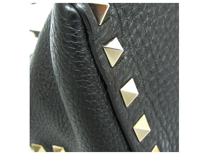 Borsa a spalla con cordino Lockstuds di Valentino Garavani Nero - vista 5