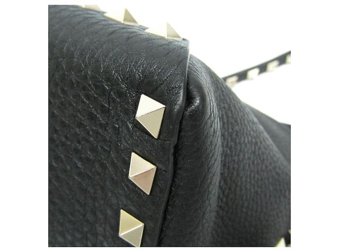 Borsa a spalla con cordino Lockstuds di Valentino Garavani Nero - vista 6