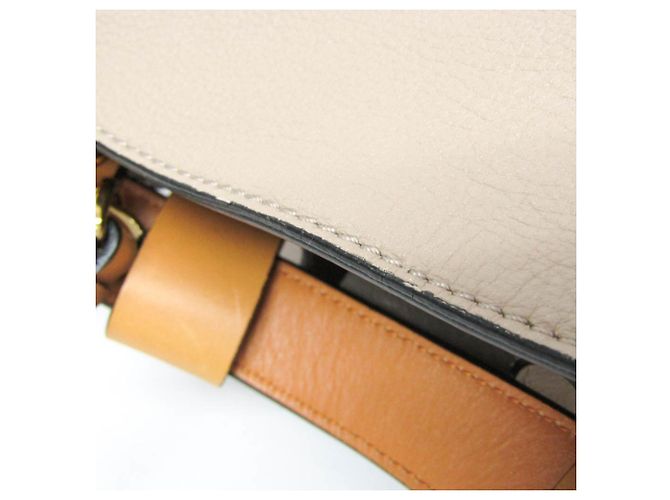Mochila/bolsa de couro Loewe Midnight para mulheres Bege Amarelo - vista 10