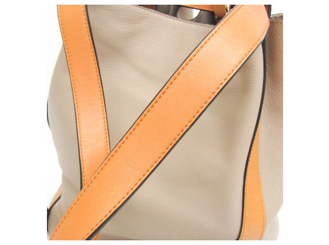 Mochila/bolsa de couro Loewe Midnight para mulheres Bege Amarelo - vista 11