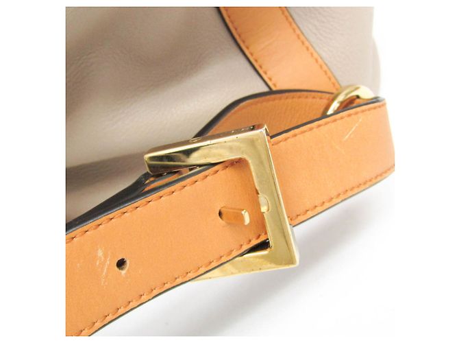 Mochila/bolsa de couro Loewe Midnight para mulheres Bege Amarelo - vista 12