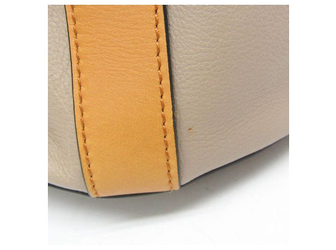 Mochila/bolsa de couro Loewe Midnight para mulheres Bege Amarelo - vista 16