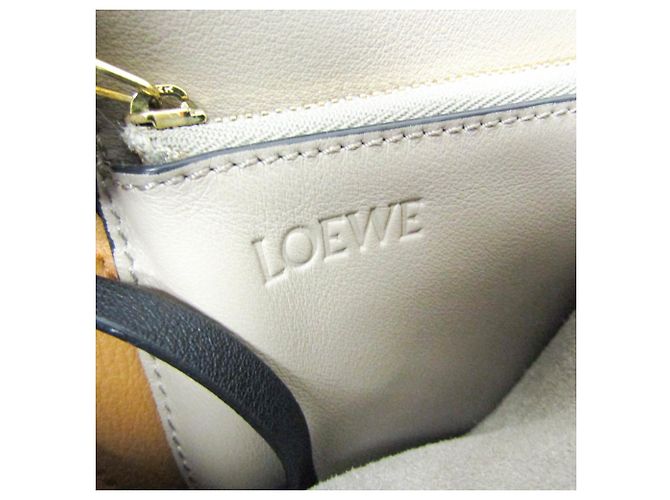 Mochila/bolsa de couro Loewe Midnight para mulheres Bege Amarelo - vista 19