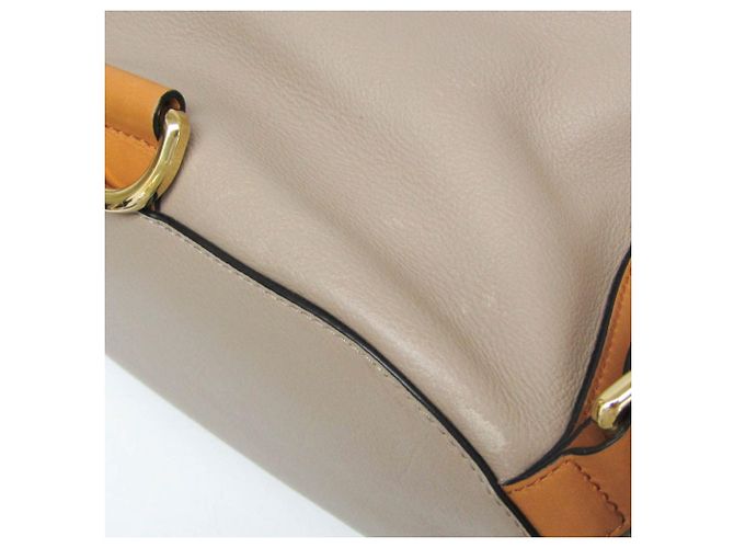 Mochila/bolsa de couro Loewe Midnight para mulheres Bege Amarelo - vista 6