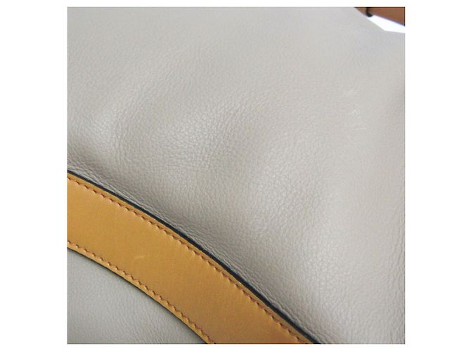 Mochila/bolsa de couro Loewe Midnight para mulheres Bege Amarelo - vista 7