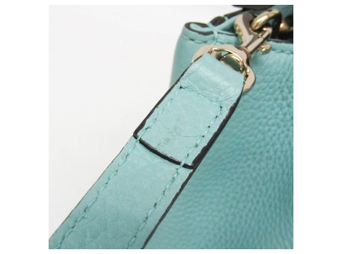 Gucci Bamboo Mini Shopper 368823 Blu chiaro - vista 11